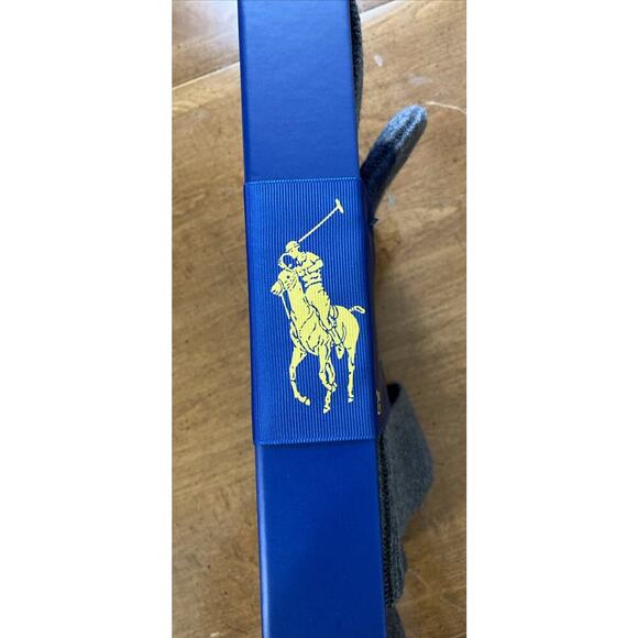 Polo Ralph Lauren Men's 2 Piece Set Hat & Scarf New Navy/Grey Gift Set - Picture 4 of 5